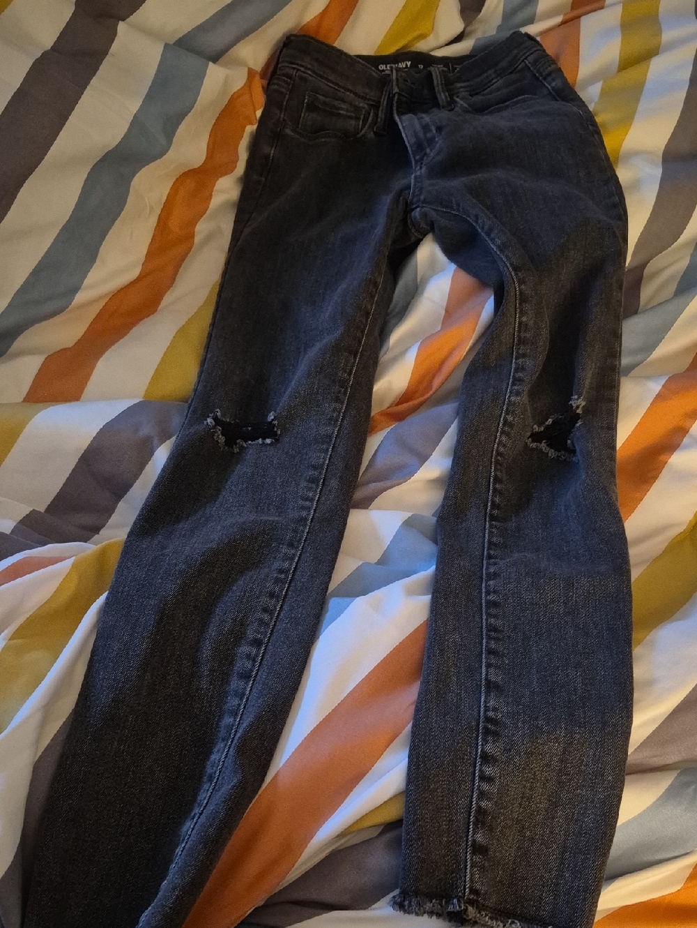 Old Navy Black Distressed Kids Jeans